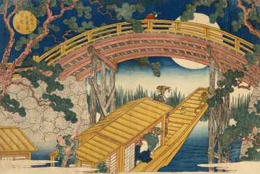 Suihiro-Brücke im Mondlicht, ca. 1838